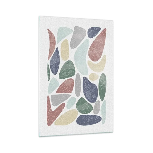 Obraz na skle - Mozaika práškových farieb - 70x100 cm