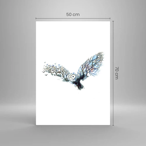 Obraz na skle - Na krídlach lesa - 50x70 cm