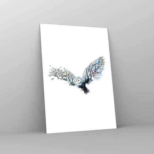 Obraz na skle - Na krídlach lesa - 50x70 cm
