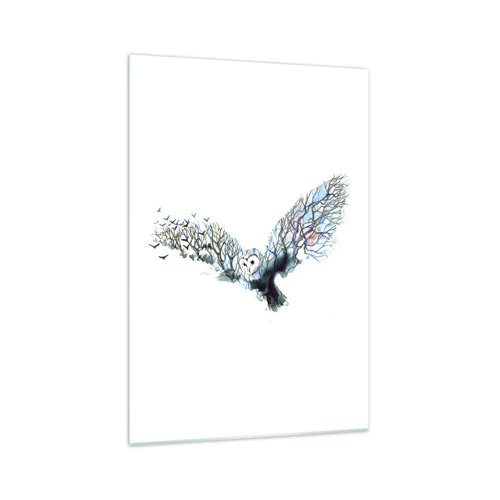 Obraz na skle - Na krídlach lesa - 70x100 cm