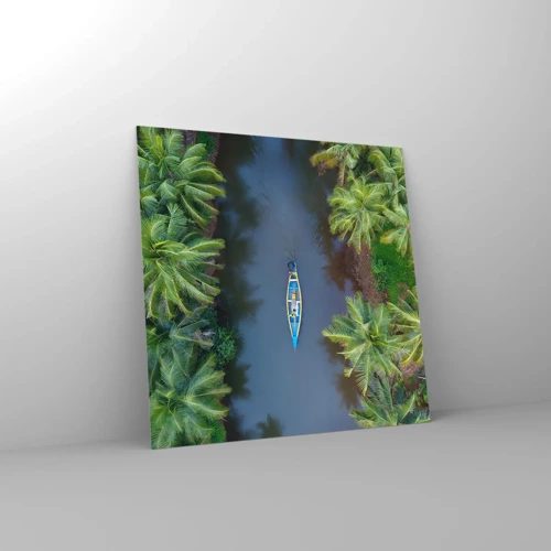 Obraz na skle - Na tropickom chodníku - 70x70 cm