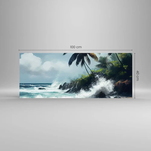 Obraz na skle - Na tropickom pobreží - 100x40 cm