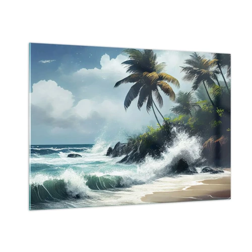 Obraz na skle - Na tropickom pobreží - 100x70 cm