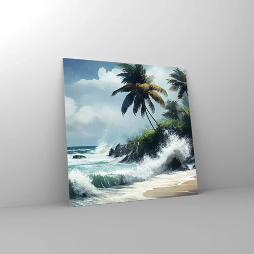 Obraz na skle - Na tropickom pobreží - 50x50 cm