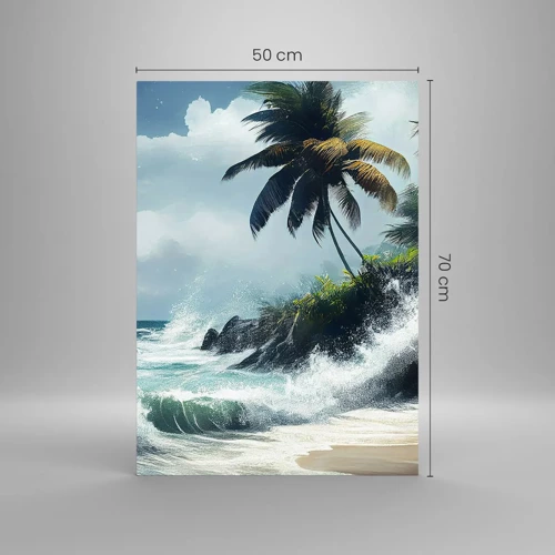 Obraz na skle - Na tropickom pobreží - 50x70 cm