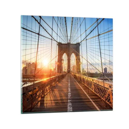 Obraz na skle - Na zlatom moste - 30x30 cm