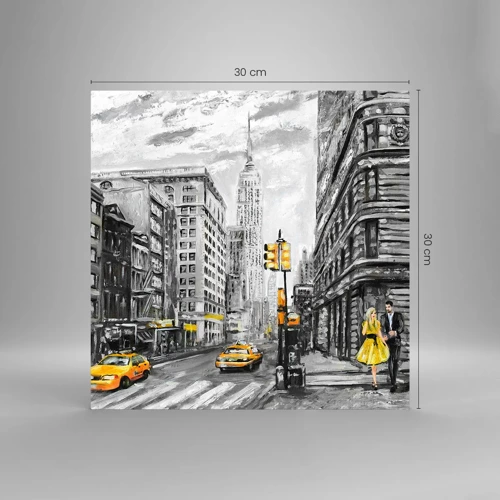 Obraz na skle - Newyorský príbeh - 30x30 cm
