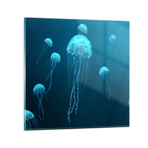 Obraz na skle - Oceánsky tanec - 30x30 cm
