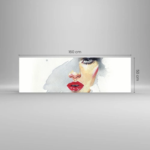 Obraz na skle - Odraz v kvapke vody - 160x50 cm
