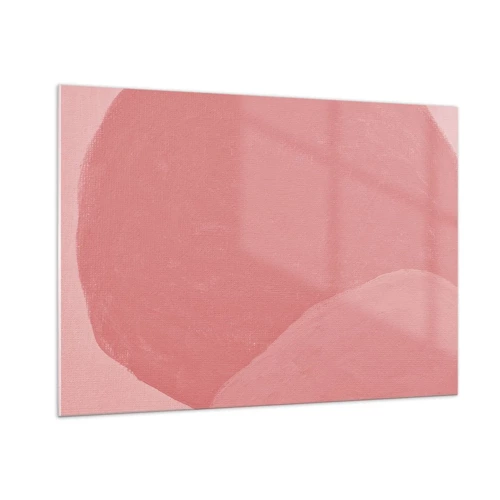 Obraz na skle - Organická kompozícia v ružovej - 100x70 cm