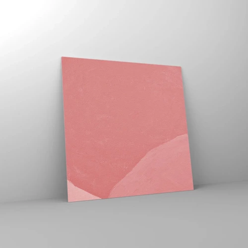 Obraz na skle - Organická kompozícia v ružovej - 50x50 cm