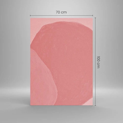 Obraz na skle - Organická kompozícia v ružovej - 70x100 cm