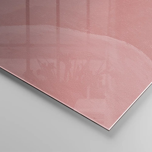 Obraz na skle - Organická kompozícia v ružovej - 70x100 cm