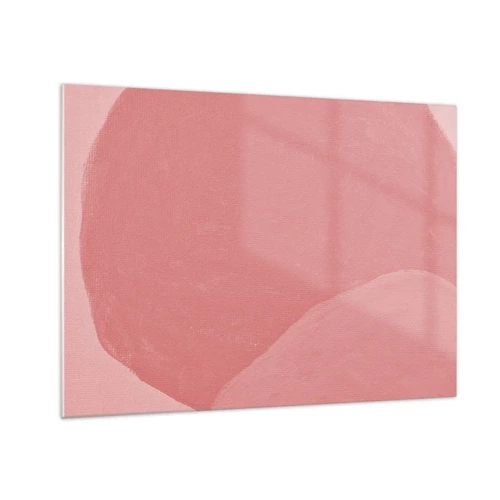 Obraz na skle - Organická kompozícia v ružovej - 70x50 cm