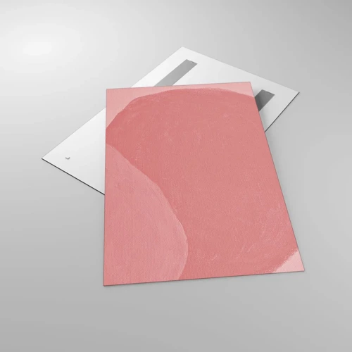 Obraz na skle - Organická kompozícia v ružovej - 80x120 cm