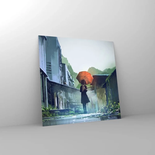 Obraz na skle - Oživujúci dážď - 40x40 cm
