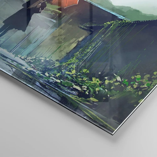 Obraz na skle - Oživujúci dážď - 40x40 cm