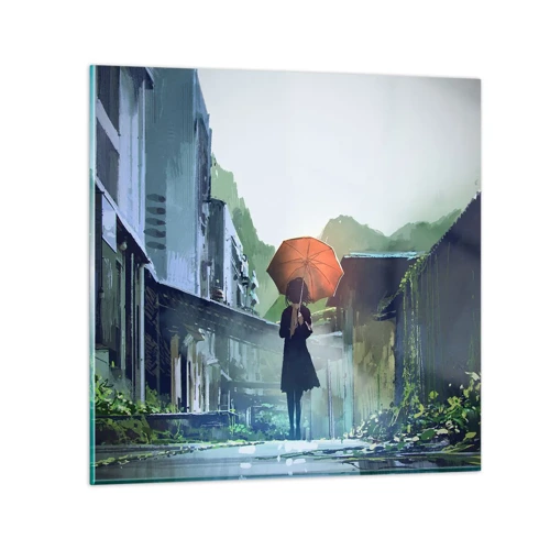 Obraz na skle - Oživujúci dážď - 60x60 cm