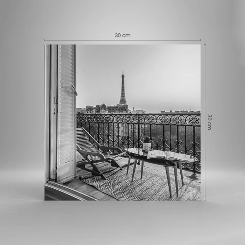 Obraz na skle - Parížske popoludnie - 30x30 cm