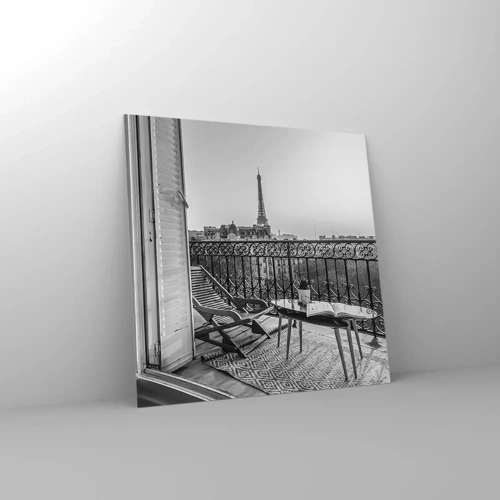 Obraz na skle - Parížske popoludnie - 30x30 cm