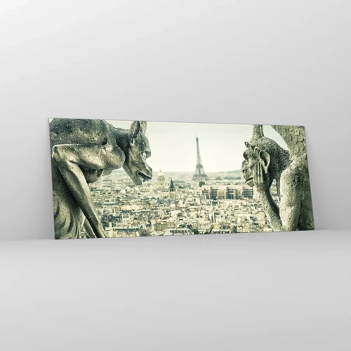 Obraz na skle - Parížske rozprávanie - 100x40 cm