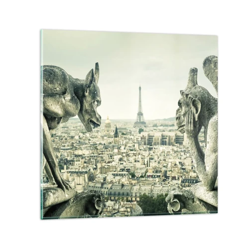 Obraz na skle - Parížske rozprávanie - 40x40 cm