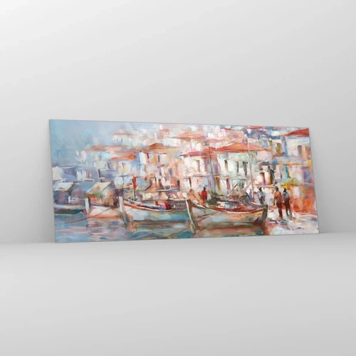 Obraz na skle - Pastelová dovolenka - 100x40 cm