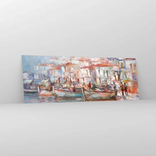 Obraz na skle - Pastelová dovolenka - 140x50 cm