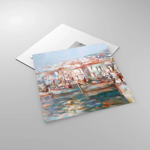 Obraz na skle - Pastelová dovolenka - 50x50 cm
