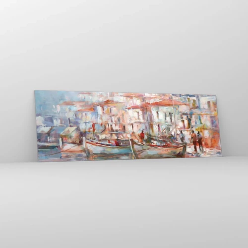 Obraz na skle - Pastelová dovolenka - 90x30 cm