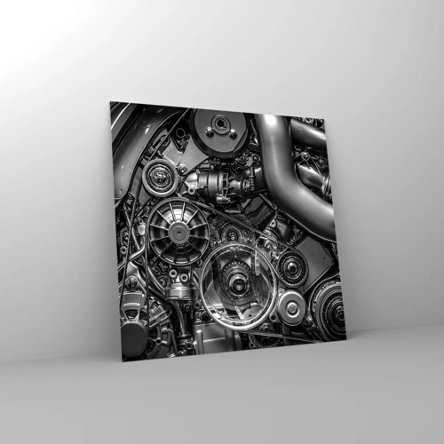 Obraz na skle - Poézia mechaniky - 60x60 cm
