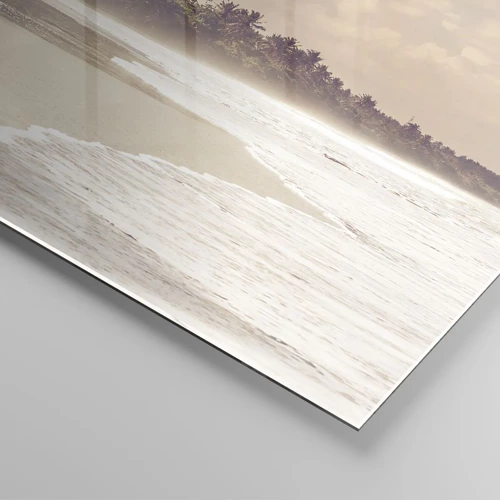 Obraz na skle - Pohladenie vĺn - 40x40 cm