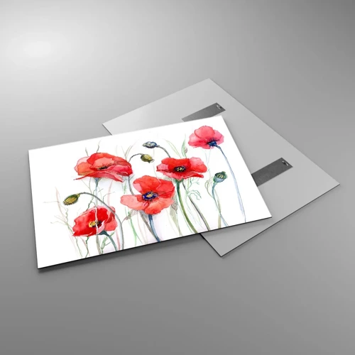 Obraz na skle - Poľské kvety - 100x70 cm