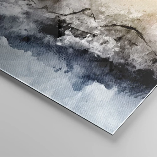 Obraz na skle - Ponorené do mračná hmly - 160x50 cm