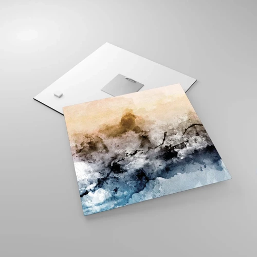 Obraz na skle - Ponorené do mračná hmly - 30x30 cm