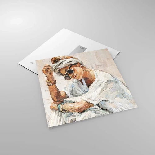 Obraz na skle - Portrét v plnom slnku - 60x60 cm