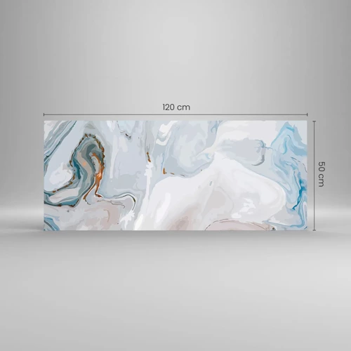 Obraz na skle - Povznesená biela - 120x50 cm