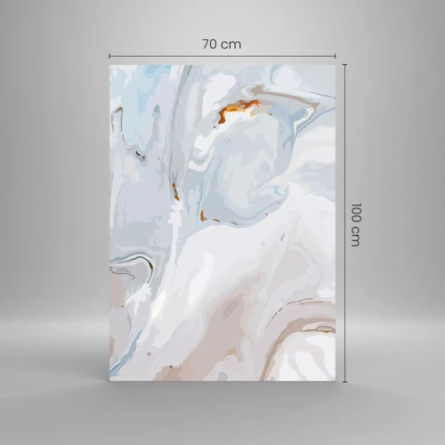 Obraz na skle - Povznesená biela - 70x100 cm