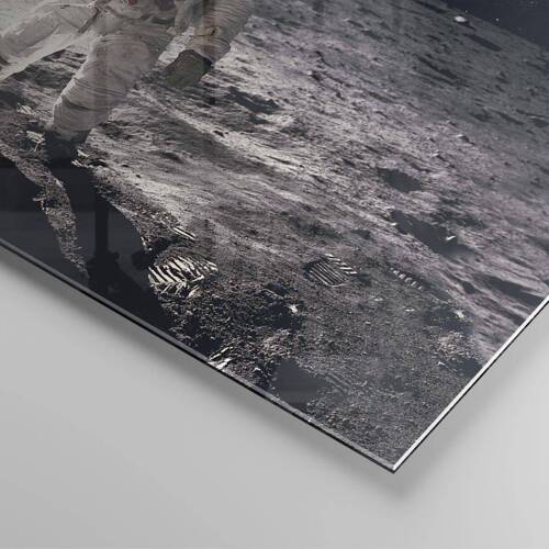 Obraz na skle - Pozdrav z Mesiaca - 100x40 cm