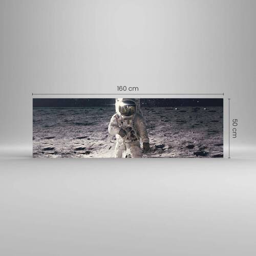 Obraz na skle - Pozdrav z Mesiaca - 160x50 cm