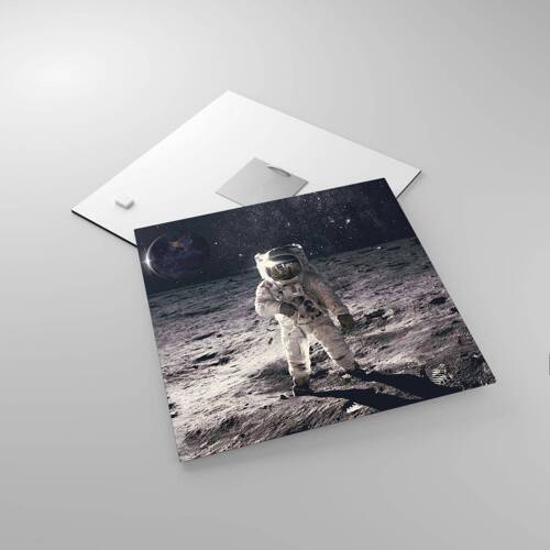 Obraz na skle - Pozdrav z Mesiaca - 30x30 cm