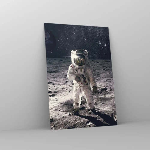 Obraz na skle - Pozdrav z Mesiaca - 70x100 cm