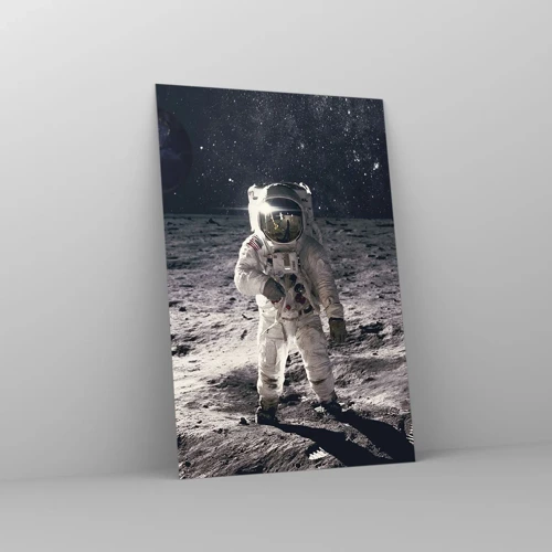 Obraz na skle - Pozdrav z Mesiaca - 80x120 cm