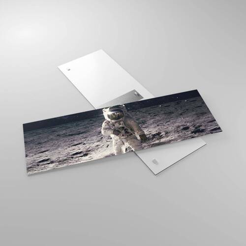 Obraz na skle - Pozdrav z Mesiaca - 90x30 cm