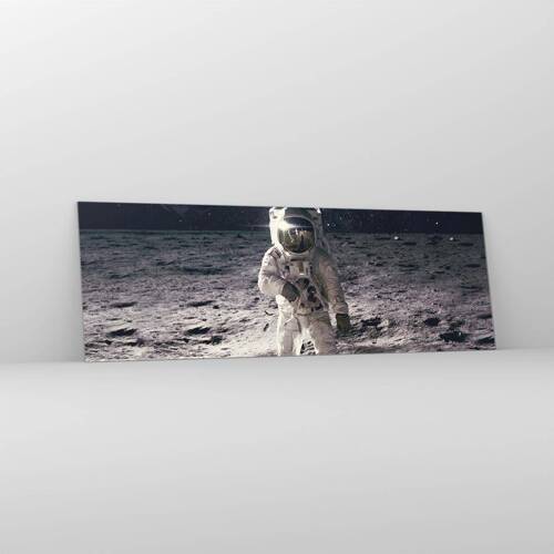Obraz na skle - Pozdrav z Mesiaca - 90x30 cm