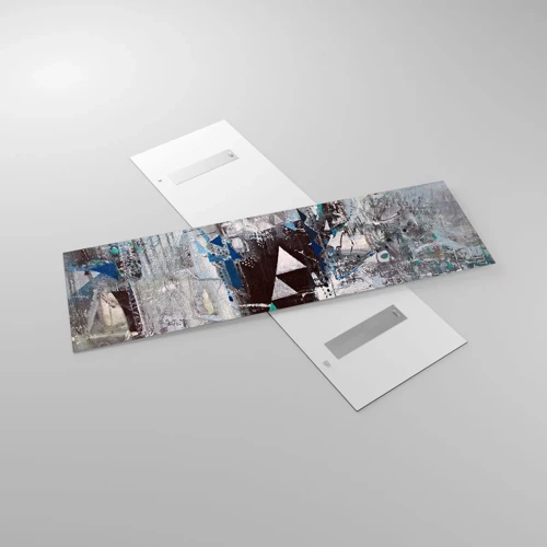 Obraz na skle - Prednostné poradie trojuholníkov - 160x50 cm