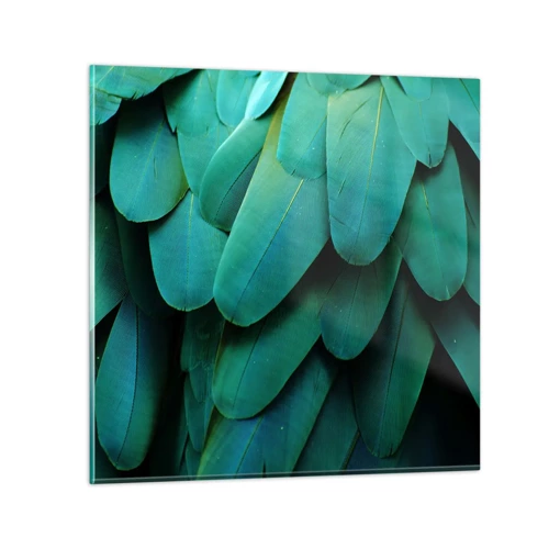 Obraz na skle - Presnosť papagájovej povahy - 40x40 cm