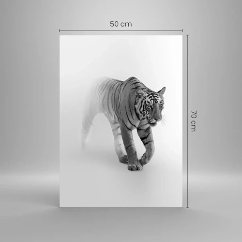 Obraz na skle - Prikrčený v hmle - 50x70 cm