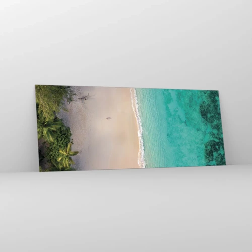 Obraz na skle - Rajská pláž - 100x40 cm