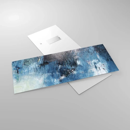 Obraz na skle - Rapsódia v modrom - 100x40 cm